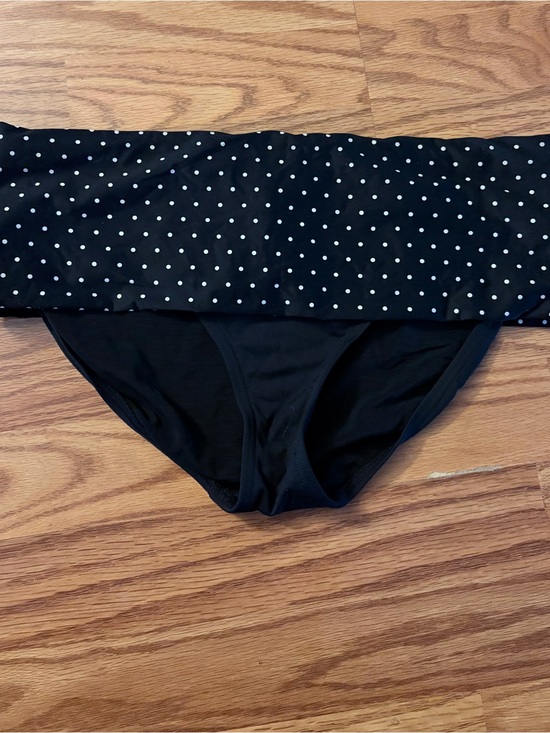 Coco Reef Other - Coco Reef Black Polka Dot Fold-Over Bikini Bottoms sz L